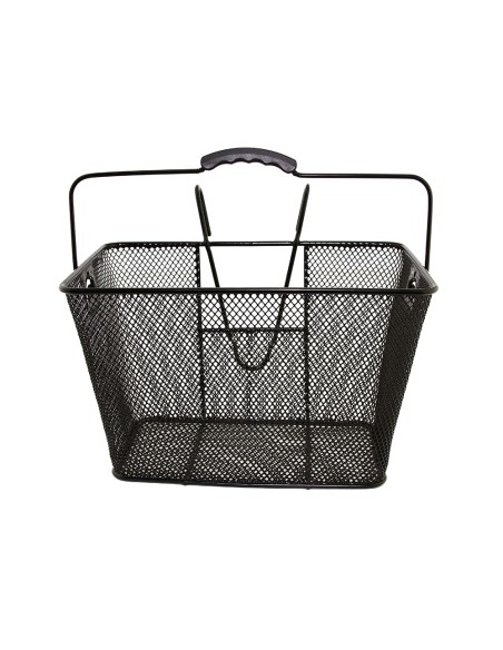 Square Steel Front Mesh Basket 333 Black.